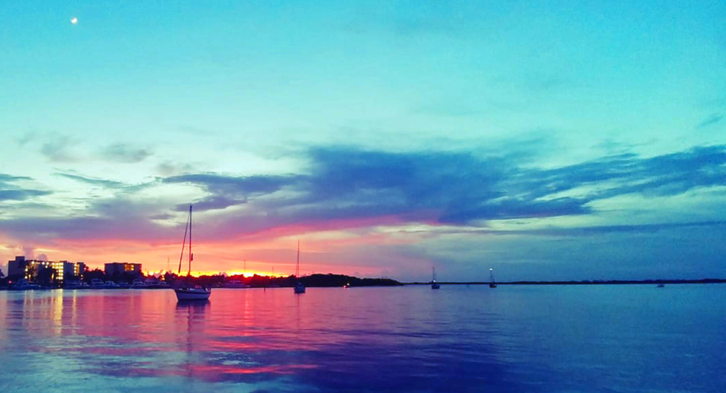 sunset over Fort Myers Beach Estero Island