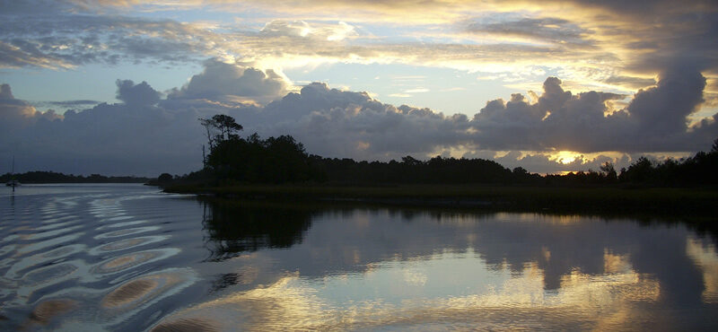 wapoo river sunrise - image