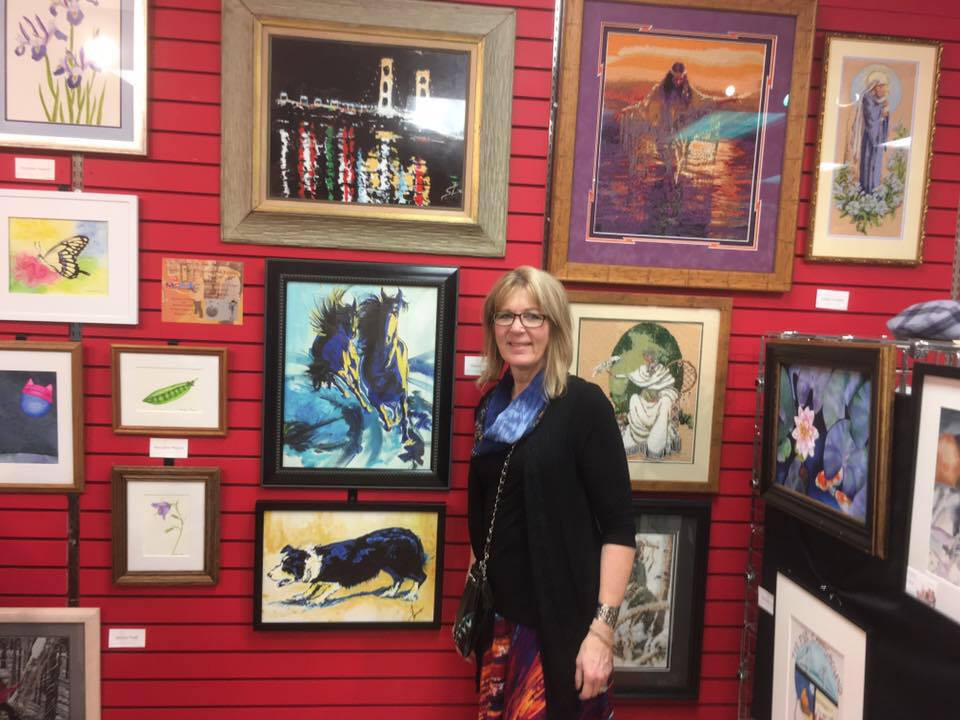 Sheree at Art Show in Mackinaw City, Michigan